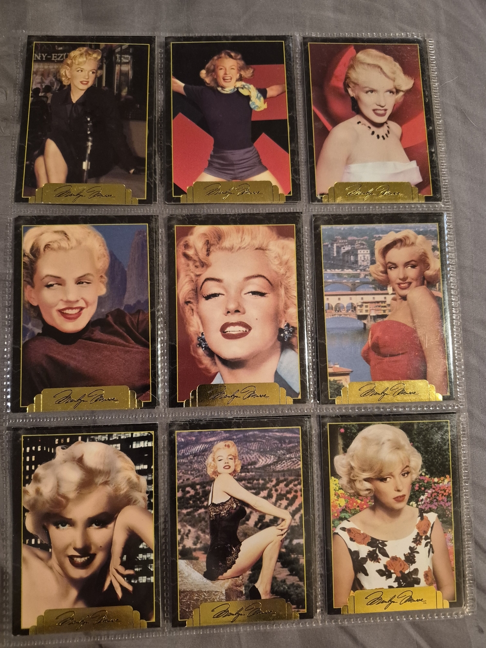 Marilyn Monroe Collectible Card Set - 9pcs